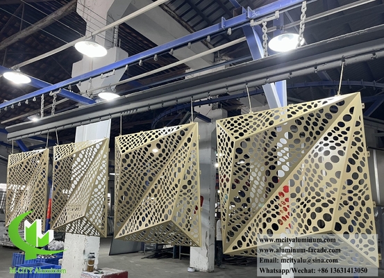 Painel de alumínio de tela de metal para revestimento de parede de edifícios