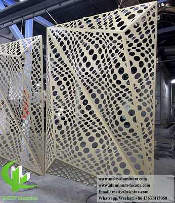 Painel de alumínio de tela de metal para revestimento de parede de edifícios