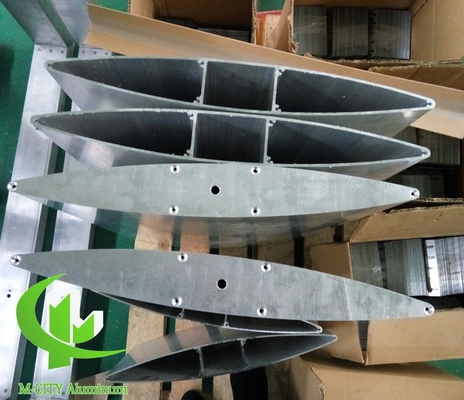 Pedaços de lâminas de ar para construção de lâminas de alumínio extrudidas para construção de arquitetura