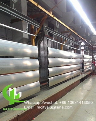 PVDF Arquitetura Aerofoil barbatanas de alumínio com forma oval para janela de fachada