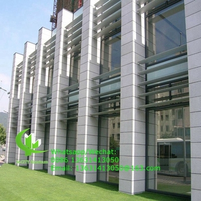PVDF Arquitetura Aerofoil barbatanas de alumínio com forma oval para janela de fachada