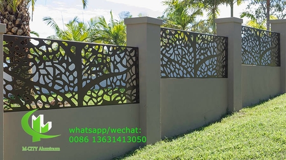 Painel de corte CNC folha decorativa de alumínio para fachada revestimento vedação janelas com pintura colorida