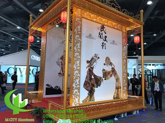 painel de tela de escultura de alumínio com painel de fachada de corte a laser de vários desenhos