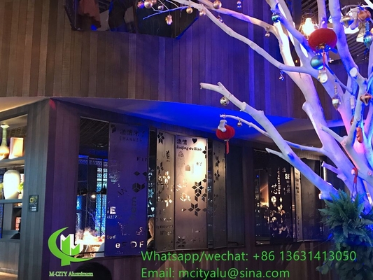 Painel de tela de escultura de alumínio metálico com painel de corte a laser de vários desenhos para janela de fachada de varanda