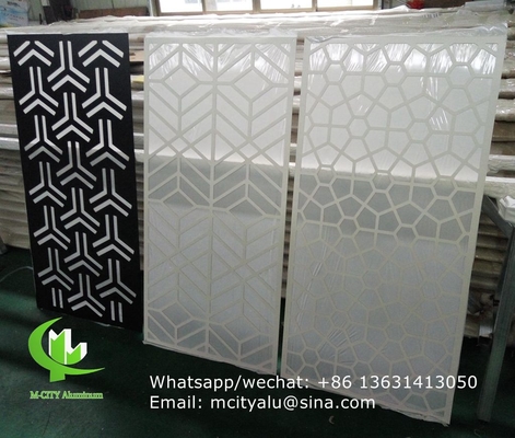 Painel de tela de escultura de alumínio metálico com painel de corte a laser de vários desenhos para janela de fachada de varanda