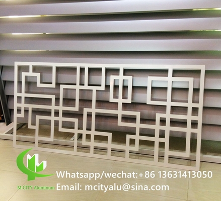 Painel de tela gravado em alumínio metálico com painel de corte a laser de vários desenhos para janela de fachada de varanda