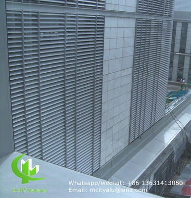 revestido de pó Arquitetura Aerofoil perfil de alumínio persiana de forma oval para parede cortina fachada
