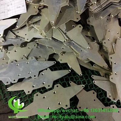 Anodizado Arquitetônico Aerofoil persiana de perfil de alumínio persiana de forma oval para parede cortina fachada