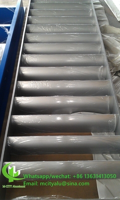 Anodizado Arquitetônico Aerofoil persiana de perfil de alumínio persiana de forma oval para parede cortina fachada