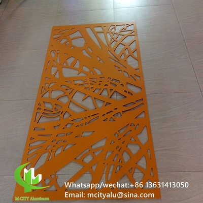 Painel de tela de gravação de alumínio metálico corte a laser painel de fachada decoração de casa padrões de árvore