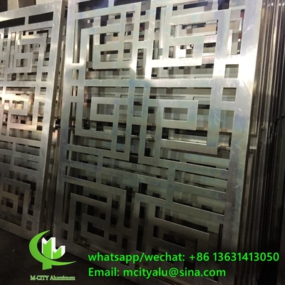 Estilo da Ásia Painel de tela de corte de alumínio metálico de corte a laser painel de fachada de decoração de casa padrões de árvore