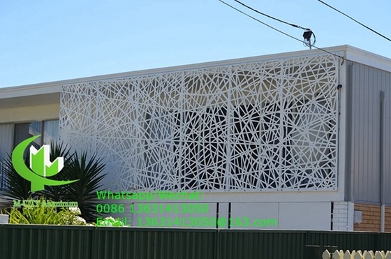 tela de corte de alumínio com vários padrões de design painel de corte a laser para janela de fachada de varanda