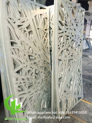tela de corte de alumínio com vários padrões de design painel de corte a laser para janela de fachada de varanda