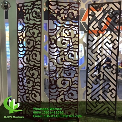 tela de corte de alumínio com vários padrões de design painel de corte a laser para janela de fachada de varanda