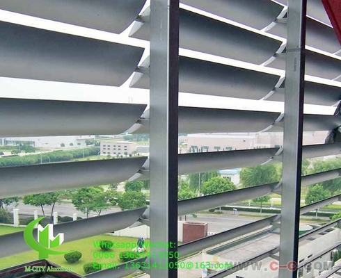 250 mm Arquitetura de alumínio Aerofoil lâminas de lâmina com forma oval para parede cortina fachada