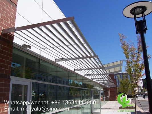 persiana de sol Arquitetura persiana de alumínio de perfil aerodinâmico de forma oval para parede cortina de fachada