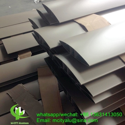 Válvula fixa horizontal Válvula de alumínio de perfil aerodinâmico de formato oval para parede cortina de fachada