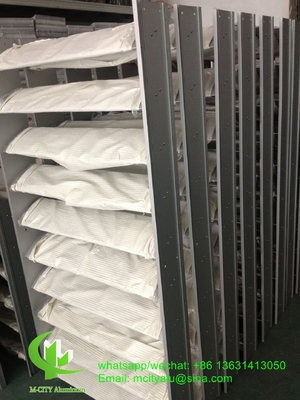 150mm Horizontal Pantalão de sol fixo Arquitetônico Pantalão de alumínio de perfil aerodinâmico para sombreador de janela