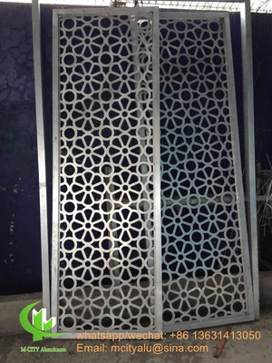 Painel de metal de alumínio perfurado corte a laser painel de fachada decoração de casa padrões de árvore