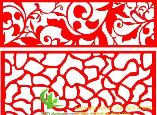 Painel oco de alumínio metálico corte a laser painel de fachada decoração de casa padrões de árvore