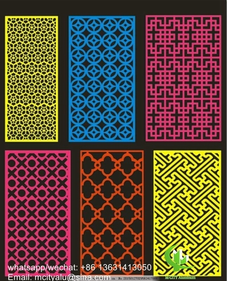 Folha de painel de alumínio cortada a laser para decoração de cercas painel de parede perfurado