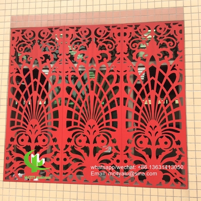 Ecrã de janela exterior Painel perforado de alumínio para painel de parede com folha de metal de 3 mm com padrão de suporte redondo