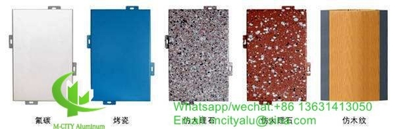Painel de revestimento de painel decorativo de alumínio com acabamento pvdf para parede de cortina de fachada painel sólido
