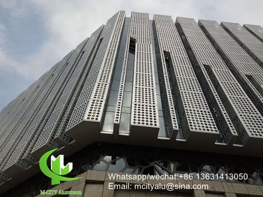painel de revestimento de alumínio de padrão oco de 2,5 mm com acabamento pvdf para fachada de parede cortina painel sólido de painel único