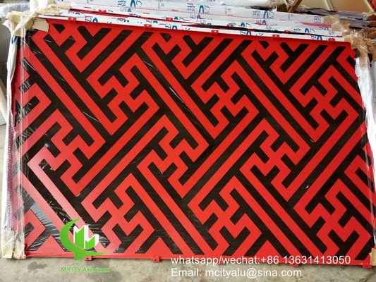 Ecrã de escultura CNC Painel de revestimento de alumínio metálico perfurado de 2,5 mm para parede de cortina