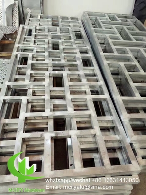 Ecrã de escultura CNC Painel de revestimento de alumínio metálico perfurado de 2,5 mm para parede de cortina