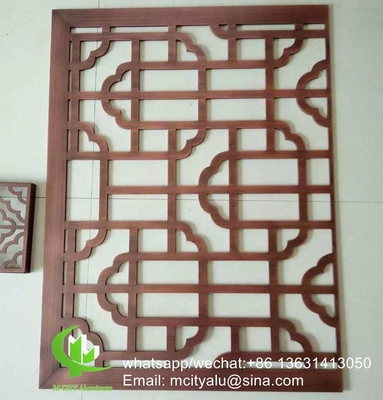 Ecrã laser CNC painel de revestimento de alumínio metálico de 2,5 mm perfurado para parede de cortina com cor de latão