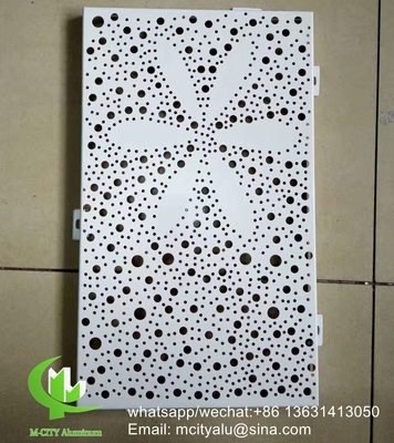 tela laser CNC de estilo flor Perforado 2,5 mm painel de revestimento de alumínio metálico para parede de cortina