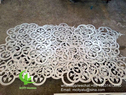 painel esculpido CNC de cor de madeira painel perfurado de 3 mm Painel de alumínio metálico para janela