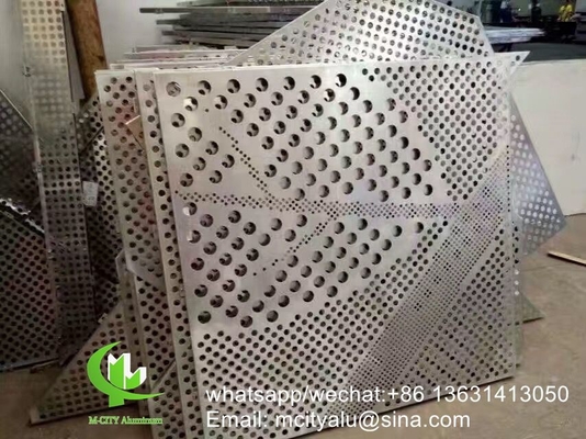 Painel esculpido CNC Painel perfurado 3 mm Painel de revestimento de alumínio metálico para parede de cortina