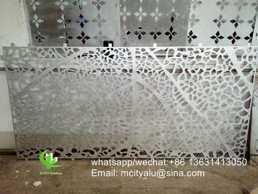 Ecrã laser CNC de estilo árabe Painel de revestimento de alumínio metálico de 2,5 mm perfurado para parede com padrão de estrela