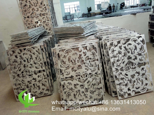 Painel esculpido CNC Painel perfurado 3 mm Painel de revestimento de alumínio metálico para parede de cortina