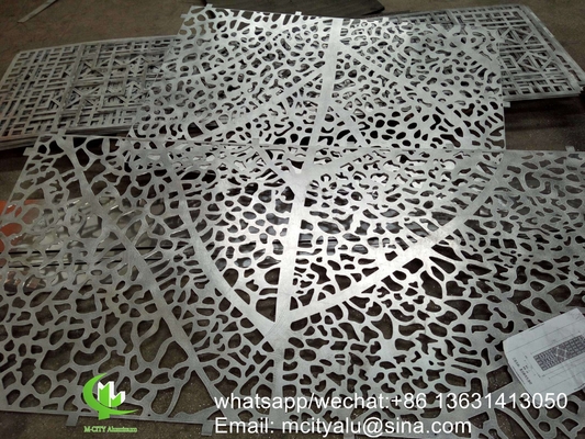 Painel de revestimento de fachada de chapa de alumínio perfurada de corte a laser CNC espessura 2,5 mm para parede