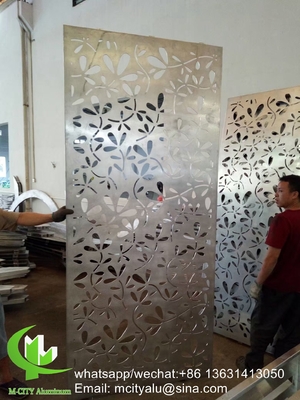 Ecrã laser CNC de estilo árabe Painel de revestimento de alumínio metálico de 2,5 mm perfurado para parede com padrão de estrela