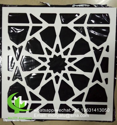 Ecrã laser CNC de estilo árabe Painel de revestimento de alumínio metálico de 2,5 mm perfurado para parede com padrão de estrela