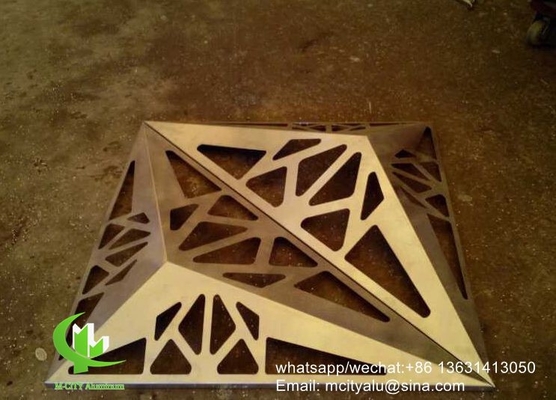 painel de revestimento de alumínio com folha de painel de escultura de padrão oco para decoração de parede de cortina