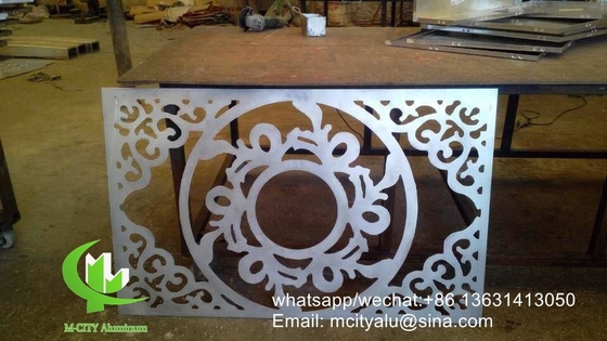 painel de parede revestido de alumínio com folha de painel de escultura de padrão perfurado para decoração de parede de cortina