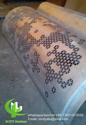 painel de parede revestido de alumínio com folha de painel de escultura de padrão perfurado para decoração de parede de cortina