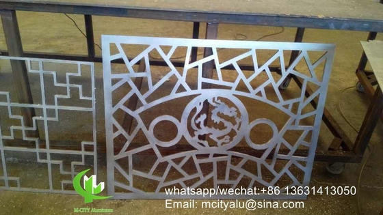painel de revestimento de alumínio com folha de painel de escultura de padrão oco para decoração de parede de cortina