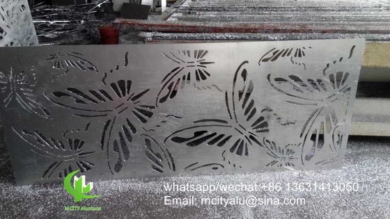 painel de parede revestido de alumínio com folha de painel de escultura de padrão perfurado para decoração de parede de cortina