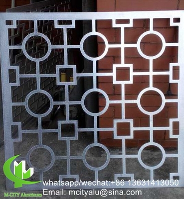 Folha de painel de metal de alumínio perforado para decoração de janelas