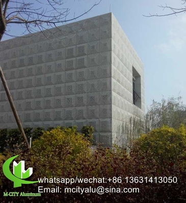 Fabricação sob medida Painel perfurado de alumínio metálico painel de corte a laser para revestimento de fachada