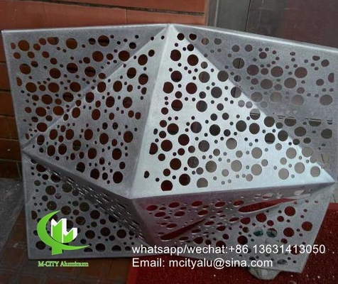 Painel de escultura CNC Painel de revestimento de alumínio metálico perfurado de 3 mm para parede de cortina