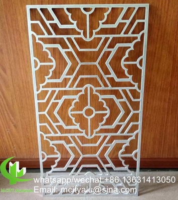 Chapa perforada de painel de tela oco de alumínio metálico para decoração