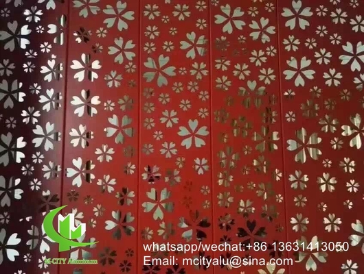 Painel de corte a laser de alumínio para decoração de tectos com tinta pvdf de espessura de 2 mm