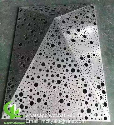 Alumínio Metal painel de revestimento de alumínio revestido de folha de painel esculpida gravada para fachada com padrão de arte